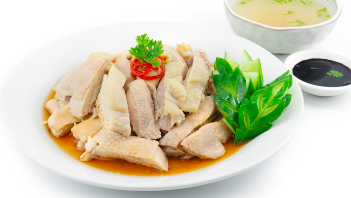  1 plate of Hainanese Chicken Rice