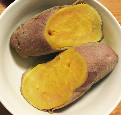 Boiled sweet potatoes