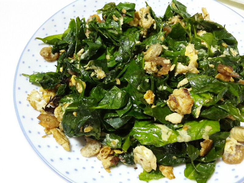 Liang leaves, vegetables, egg