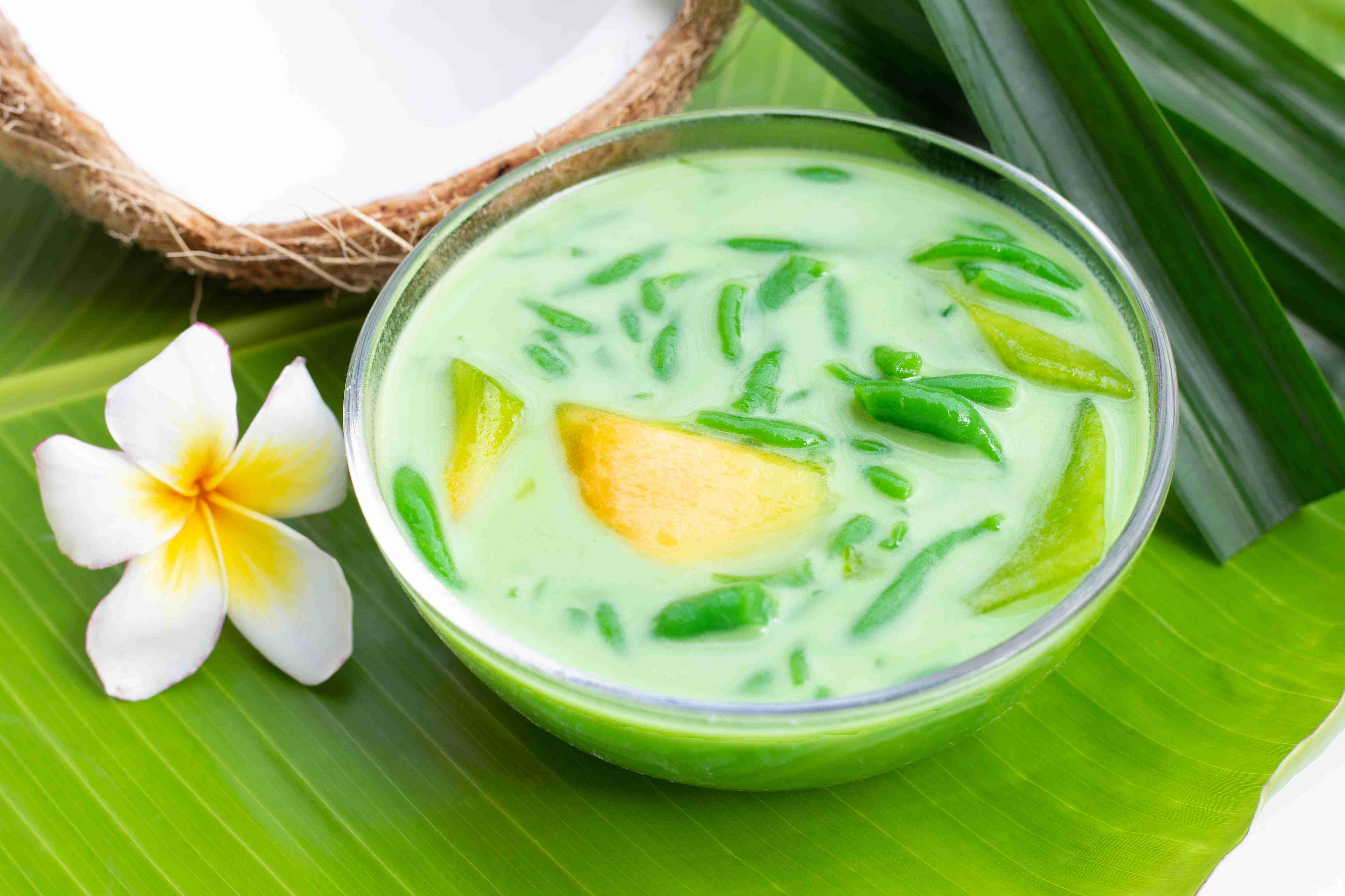 Pandan Lod Chong with Coconut Milk