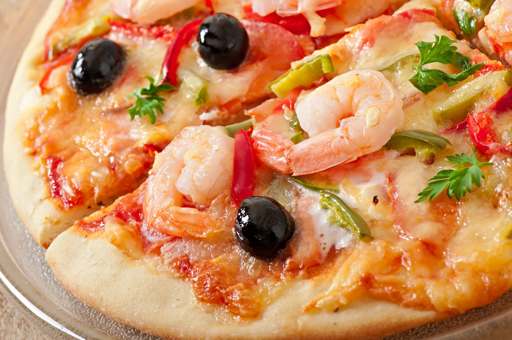 Seafood Cocktail pizza
