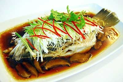 Steamed Sea Bass with Soy Sauce